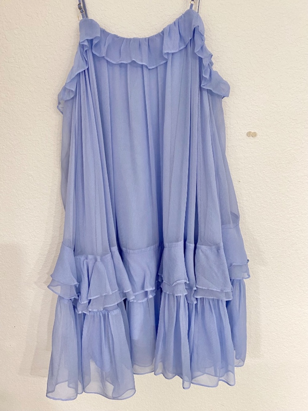 Anthropologie Silk/Viscose Blue Mini Dress Size Small